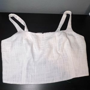 Tweed crop top shirt